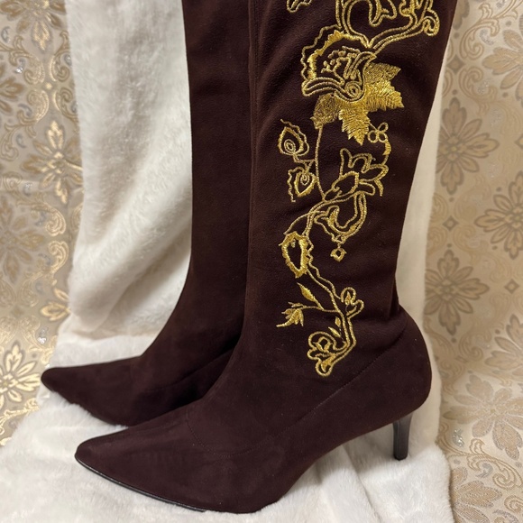 Kneehigh Fabric Upper Boots - Picture 1 of 4